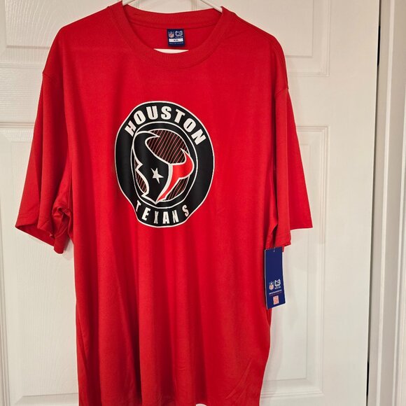 Houston Texans Men's NFL Ultra Game Brand Polyester T-Shirt Red Size XXL NWT - Picture 1 of 7